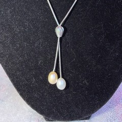 Vintage Sterling Silver 925 Pearl Necklace