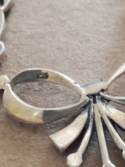 Vintage Sterling Silver Marcasite Necklace