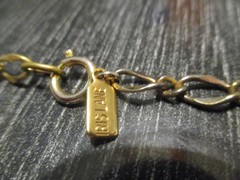 OOAK One of a Kind by Iris Lane Drop Glass Heart Charms Gold Chain 19″ Necklace