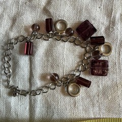 Vintage Jewelry Lot 5 Necklace 2 Bracelet Glass Plastic Stone Bone Metal NEW!
