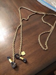 Connie McCormack Gold Tone 28 inch Eye Glasses chain VTG