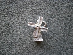 Nuvo Windmill Vintage Sterling Silver Bracelet Charm Pendant 2.0g Sails Rotate