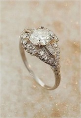 2.30Ct Art Deco Style Lab Created Diamond Wedding 14K White Gold Finish Ring