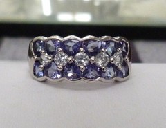 NEW 2.25 CARATS TOTAL WEIGHT TOURMALINE .5CT ZIRCON STERLING SILVER RING SIZE 10
