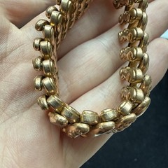 Vintage Sweetheart Expandable WWII Era Gold Plated Bracelet Patented