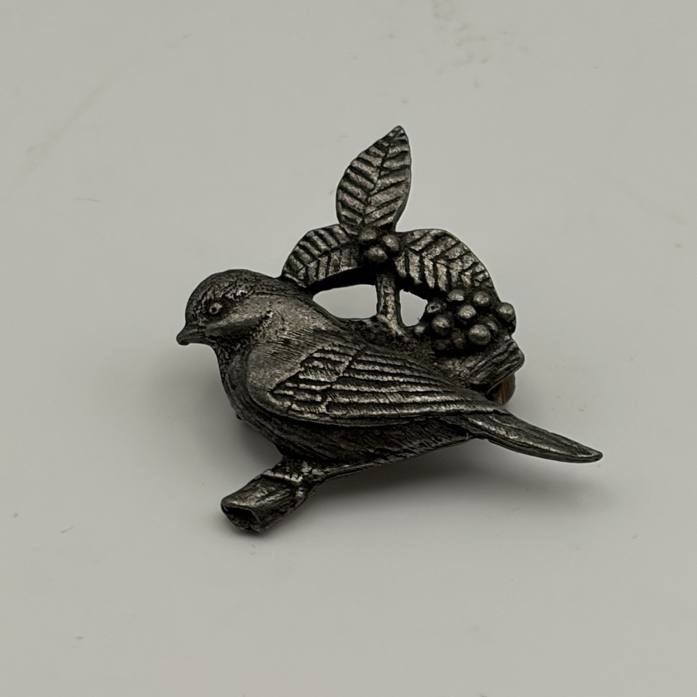 Vintage Birds and Blooms 2002 Limited Edition Songbird Pin Pewter Grandmacore