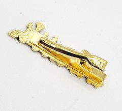 Train AT SF RR Atchison Topeka and Santa Fe Railway Gold Tone Vintage Tie Clasp