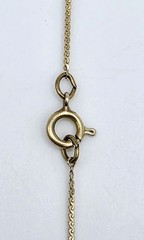 Antique Edwardian Suffragette Lavalier Pendant Necklace 14K Gold Filled Chain