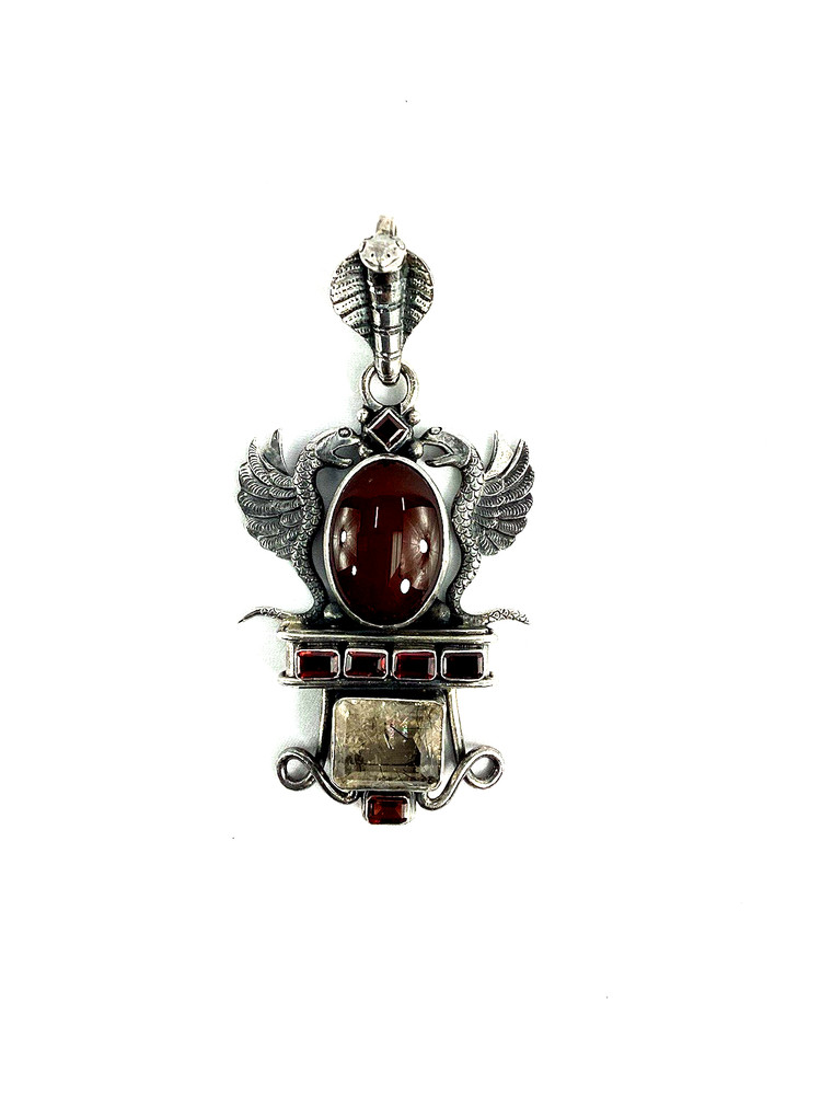 Vintage Studio Handmade Sterling Silver & Carnelian