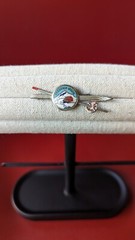 Vintage Silver Tone Enamel KREUZECK Ski Souvenir Pin Skis Poles Bavaria Germany