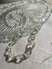 Vintage Acrylic Faceted Beads With Rondel Accents. 28 In Beautiful!