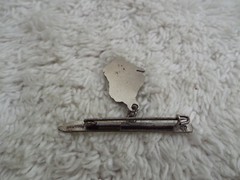 Silvertone Snow Ski Telemark Pin (J19)