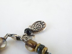 Vintage 999 Fine Sterling Silver Artisan Signed KVK Rustic Bracelet 8″
