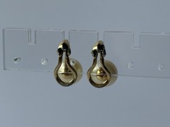 Ciner Vintage Faux 10mm Pearl Gold-Tone Clip-On Earrings Signed 0.6 Inches