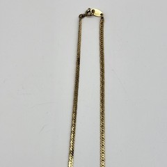 Vintage Trifari Gold Plated Simple Chain Necklace MCM Minimalist