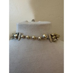 Vintage Triple Strand Gold Tone Layered Bead Necklace 17 Inch Polished Finish
