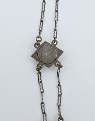 Liz Palacios SF Vintage Crystal Festoon Necklace Filigree Multistrand Art Deco