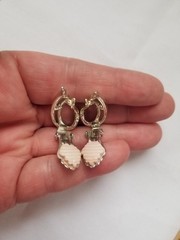 Vintage Sarah Coventry Silver Tone Textured Swirl Clip On Earrings PAT Pend