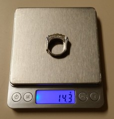 Vintage Brighton 925 Sterling Silver Scroll Ring with Gold Tone Bar Top – 14.4g