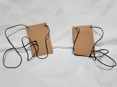 Estate Sale! PAIR Stone Pendant Necklaces Leather Adjustable Cord-Turtle, Fish
