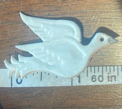Handmade Bird Brooch Pin Lot of 3 Wood Leather Cardinal Feather Dove Vtg