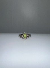 Vintage Periodt Cubic Zirconia Sterling Silver Ring