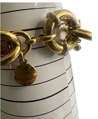 Vintage J. Crew Gold Tone Double Chain Link Statement Bracelet – Size 6.25 In