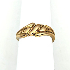 Vintage Luxury RING Silver 925 with Gilding -size: 9US (19mm) | Ukraine | #95