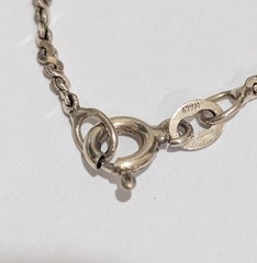 Vintage Sterling Silver Quartz Crystal Point 1.25″ Pendant 16″ Necklace