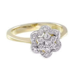 1.80Ct Art Deco Style Round Lab Created Diamond Anniversary 14k Gold Finish Ring