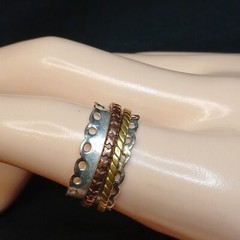 STERLING Silver 925 DbM Kensington Spinner Band Ring 13-867