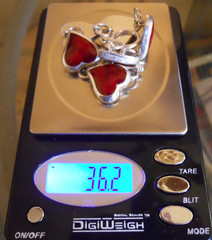 Vintage ATI 925 Red Jasper Heart Bracelet Sterling Silver Bracelet 36.2 grams