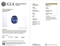 Fine 2.37ct GIA Madagascar Sapphire & 0.54ct Diamond Platinum Ring Size 6.75