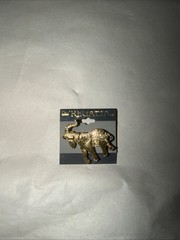 Gold Tone Happy Textured Elephant Pin Brooch 1.50 in. Vintage Regalia