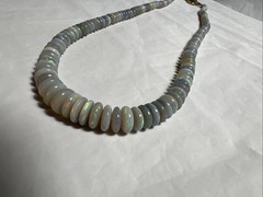 Graduating Strand Genuine Natural Opal Beads 14k Gold Clasp Estate 17.75” -24.2g