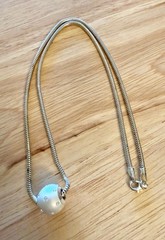 IBB TH 925 Sterling Silver Snake Chain Sliding Ball Pendant Necklace 20″ 12.5 Gr