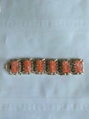 Moon Confetti Lucite Bracelet Mid-Century Retro Modernist Eames Era