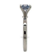 Platinum 1.03 Carat Ceylon Blue Genuine Natural Sapphire Solitaire Ring (#J7319)