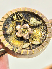 Antique Victorian Bracelet Etruscan Revival Bypass Gold Filled 5.5 In. Expands