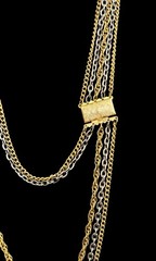 Vintage Multi-Strand Gold & Silver Tone Layered Necklace~1980s