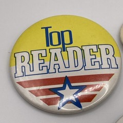 Vintage Lot of 7 Pin Back Button Advertising Top Reader Sharing is Caring Ansell