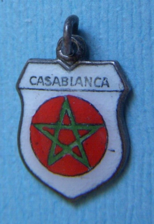 Vintage Casablanca Morocco shield charm