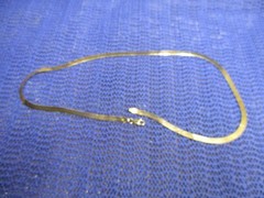 Vintage HERRINGBONE 18-inch NECKLACE Sterling Gold Tone HCT 925 Italy 7.4g