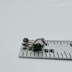 Vintage Sorrento Sterling Silver Filigree Green Oval Jade Screw Back Earrings