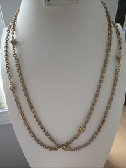 Vintage MONET Stations Necklace/ Lengthy/ Measures 56 In Total Length