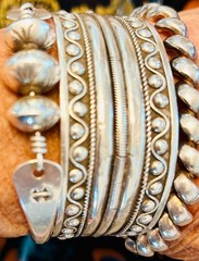 STERLING SAN MARCO MACARONI BRACELET Signed VIOR ITALY 925 Silver 6.75″ 16.49 gm