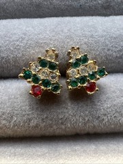 Vintage Designer Christmas Holiday Jewelry Lot Brooch & Earrings MYLU CAROL LEE