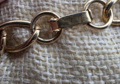 Vintage Charm Bracelet Wishing Well Charm Signed “S” Size 7″