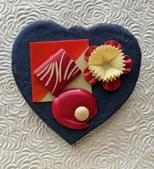 Vintage handcrafted heart brooch Pin