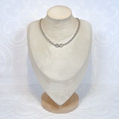 Vintage 1930S Trifari Channel Set Rhinestone Tennis Necklace Choker Glamour